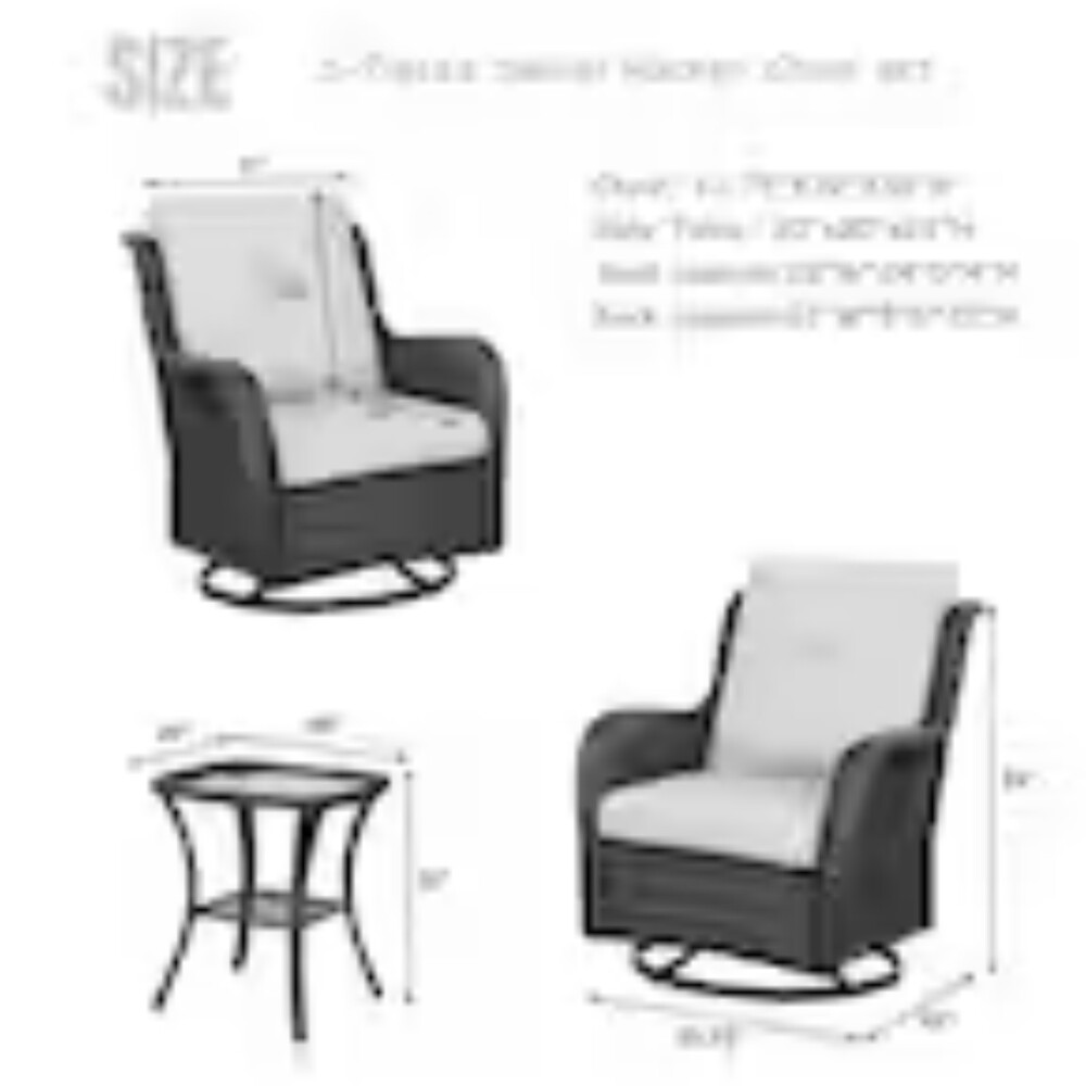 Gymojoy Olefin Beige Indoor/ Outdoor Cushion Set (back & seat)